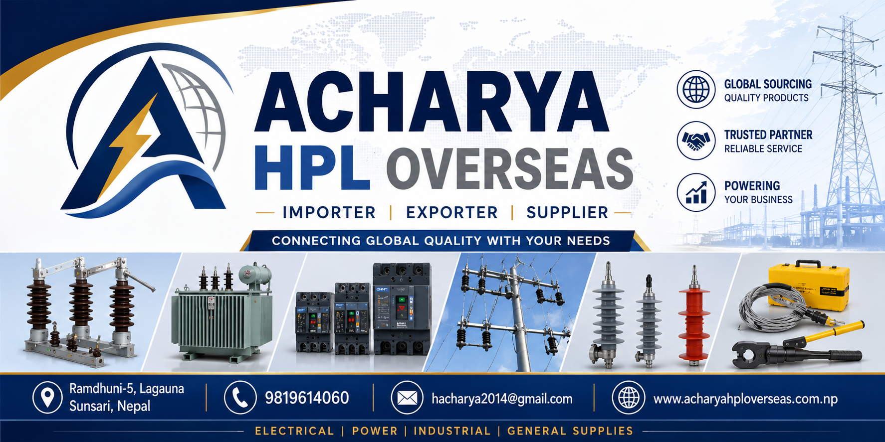 Acharya H.P.L Overseas - Importer, Exporter & Supplier of Overhead Electric Parts