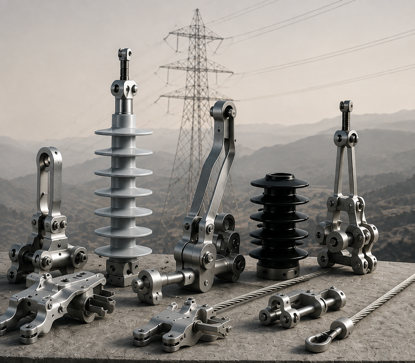 Overhead Electric Parts and Transmission Infrastructure