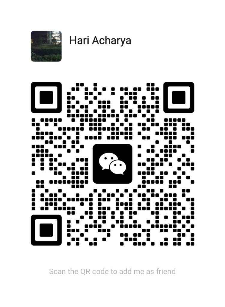 Hari Acharya Official WeChat QR Code - Acharya H.P.L Overseas