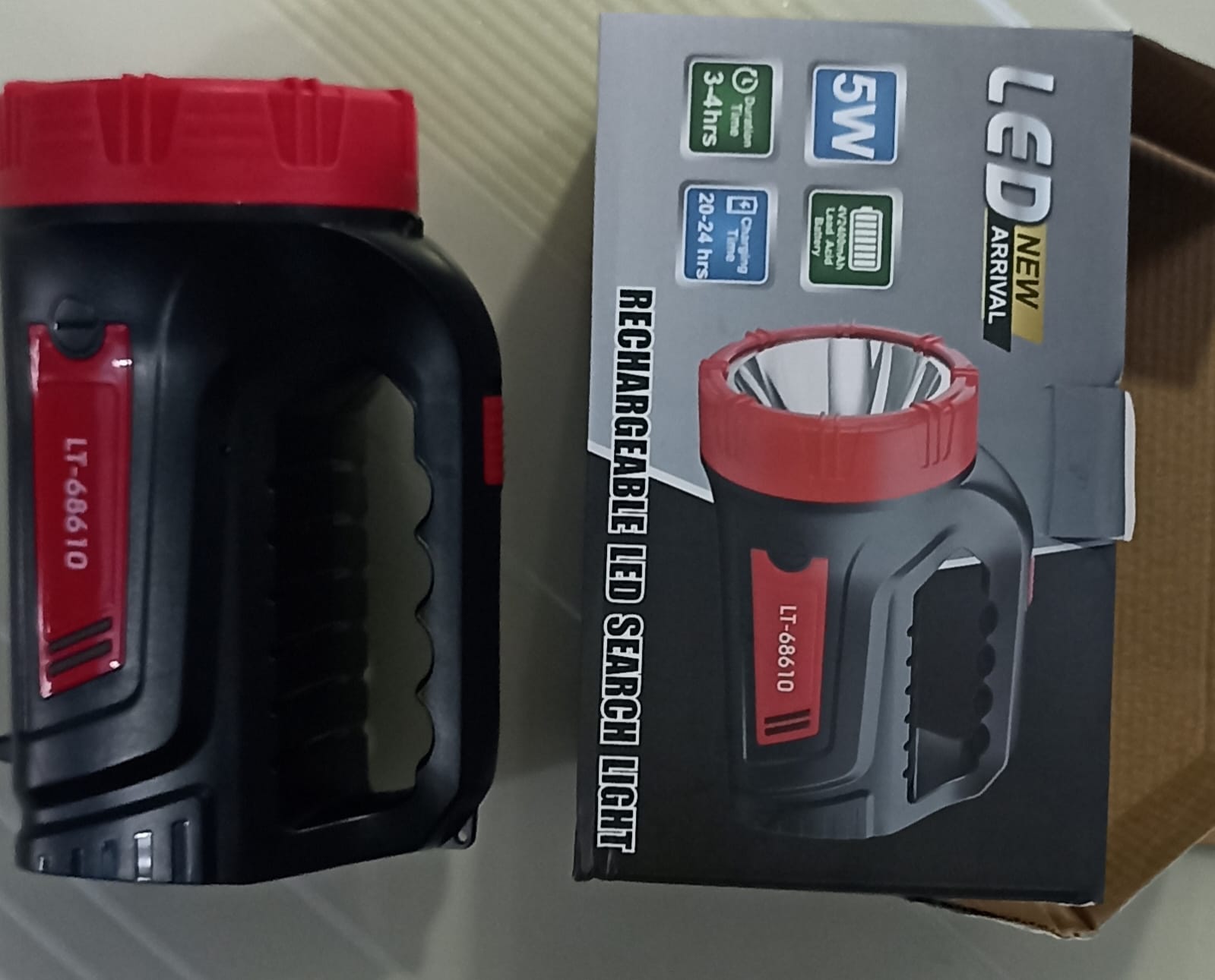 Rechargeable LED Search Light (5W) - Industrial & Flood Lighting | Acharya H.P.L overseas